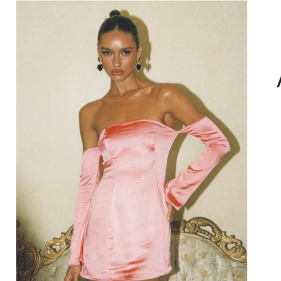 Amalea Mini Dress Dusky Pink size 6 - Picture 2 of 2